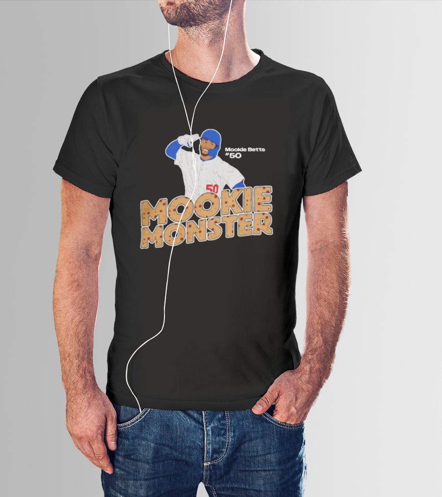 Los Angeles Dodgers Mookie Betts Mookie Monster #50 2025 World Series Champions T-Shirt