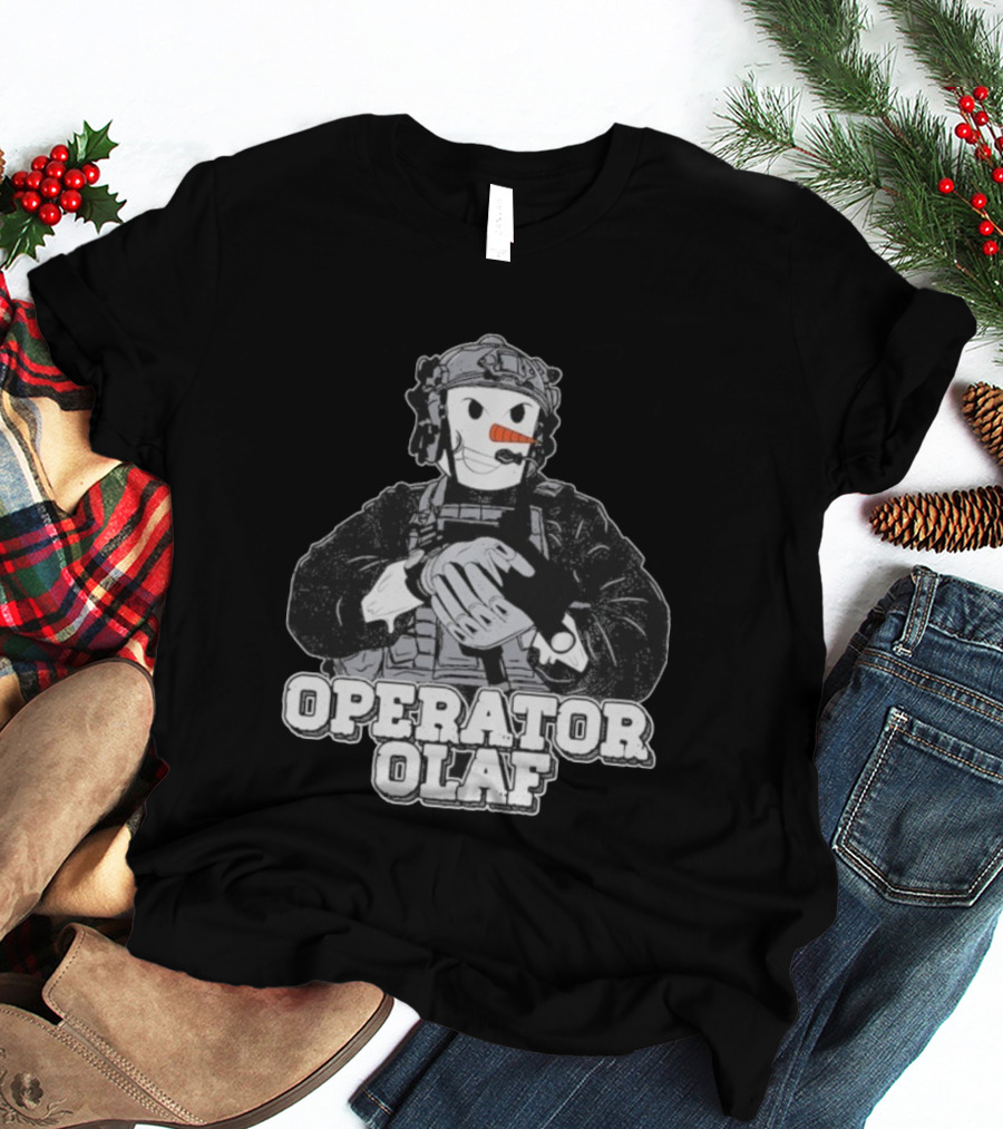 Operator Olaf Tactical Snowman Christmas T-Shirt