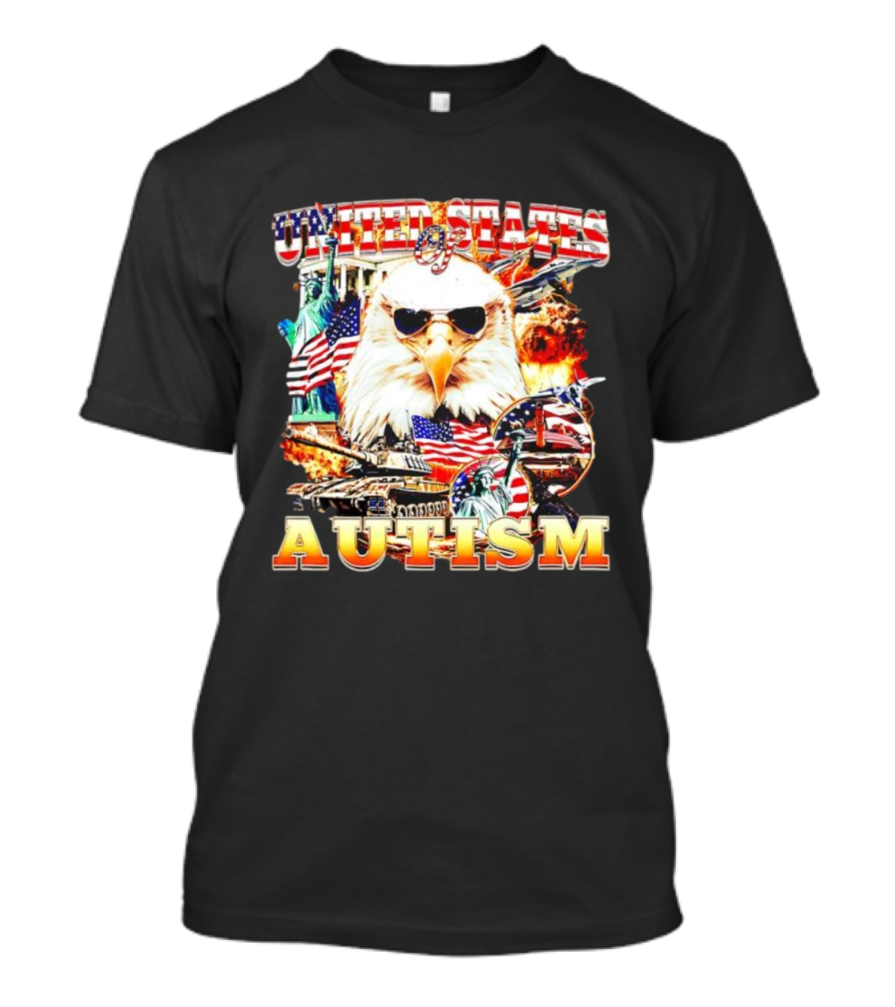 United States Of Autism Eagle American Icons T-Shirt