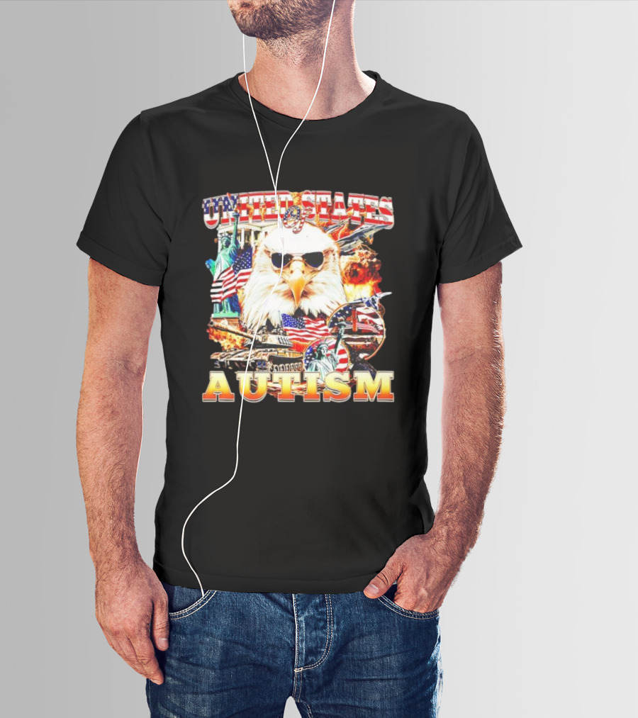 United States Of Autism Eagle American Icons T-Shirt
