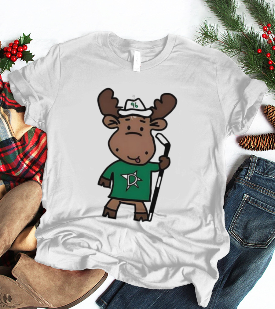 Doodle Moose Has Entered The Chat Dallas Stars Hockey Fan Art T-Shirt