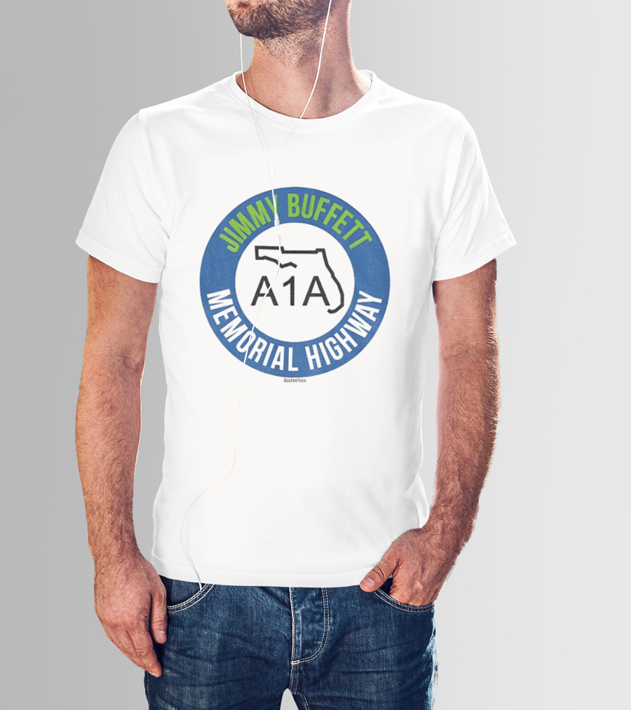 Jimmy Buffett A1A Memorial Highway Florida Outline T-Shirt