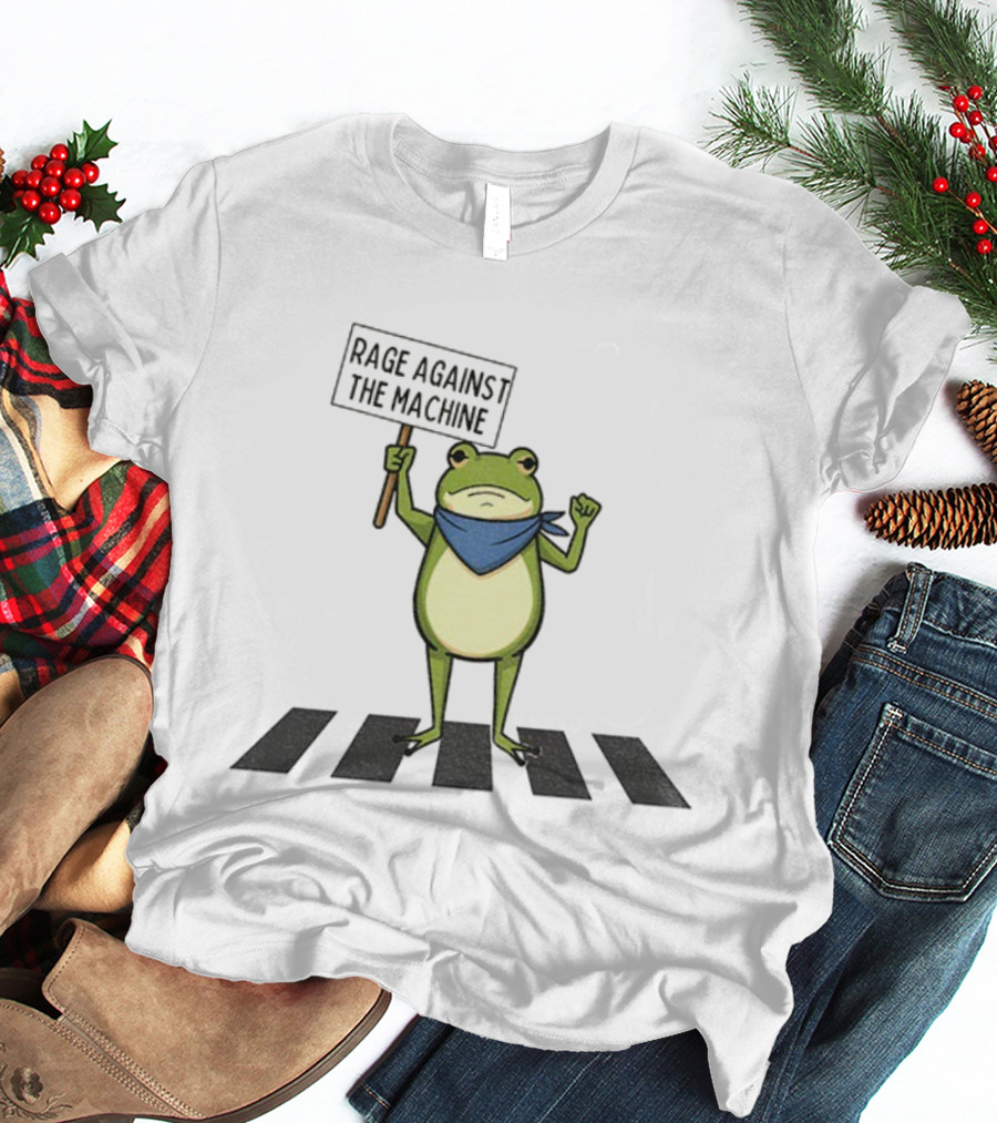 Portland Frog Rage Against The Machine Abolish ICE Anti Fascism Peaceful Protest T-Shirt