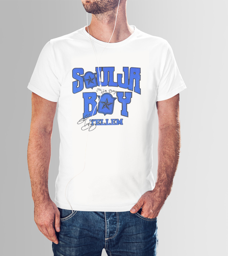 Soulja Boy Tellem Blue Star Signature Halloween Vintage T-Shirt