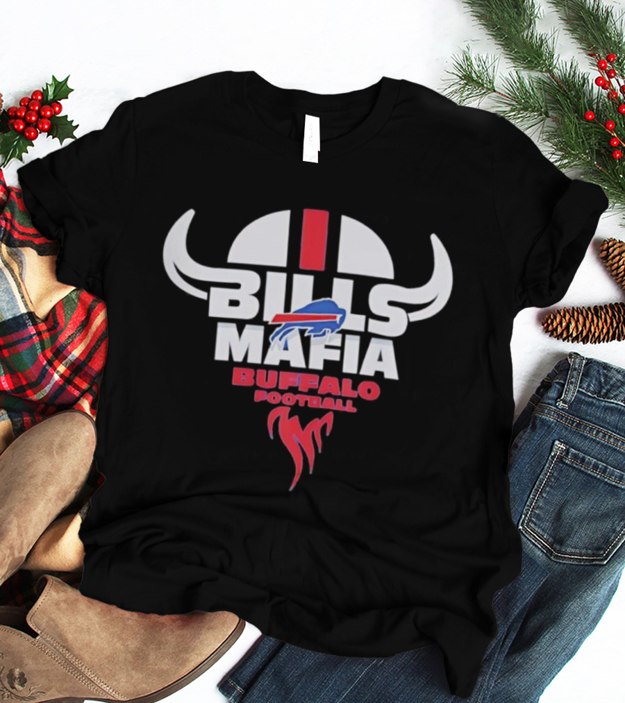 Buffalo Bills Mafia Iconic Football Flames T-Shirt