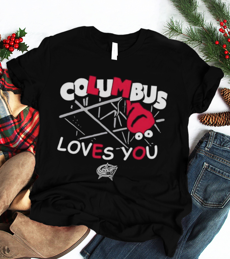 Columbus Loves You Santa Hat Christmas Style T-Shirt