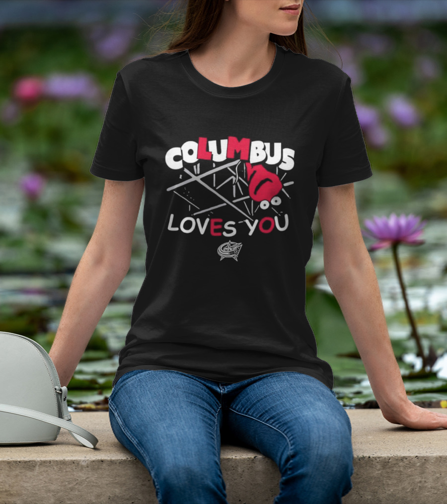 Columbus Loves You Santa Hat Christmas Style T-Shirt