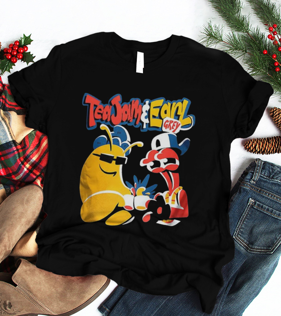 Tea Jam And Earl Grey Nostalgic Video Game Tribute T-Shirt