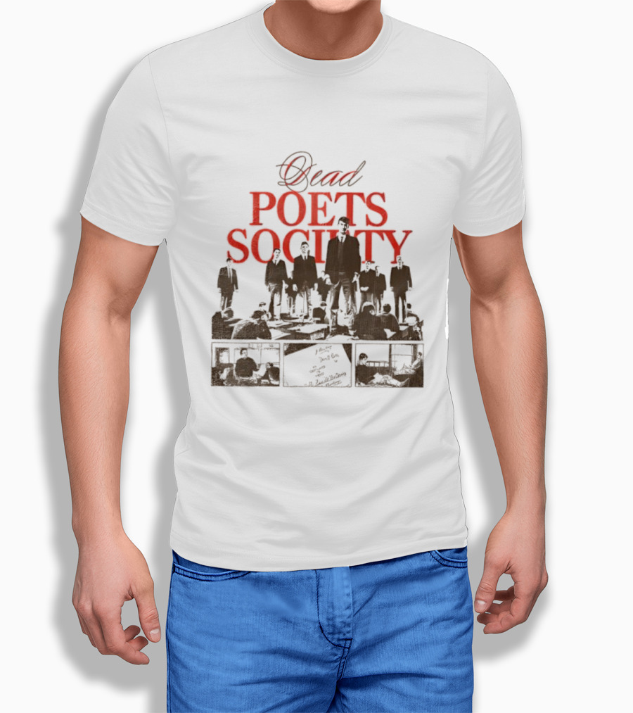 Dead Poets Society 1989 Film Iconic Group Silhouette T-Shirt