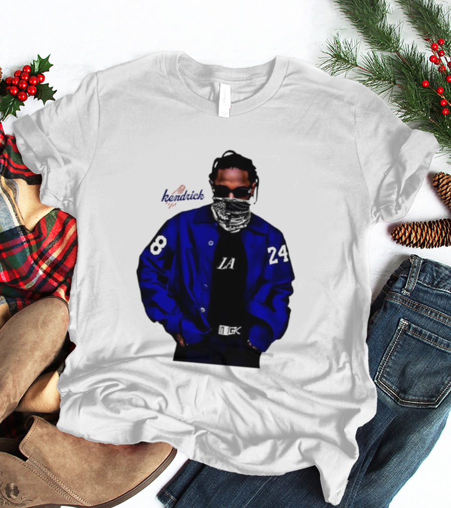 Dodgers LA Kendrick Lamar Blue Jacket Image T-Shirt
