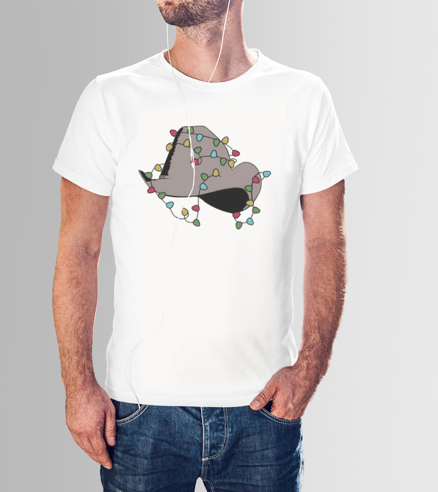 Dwight Yoakam Christmas Light Cowboy Hat Holiday String Lights T-Shirt