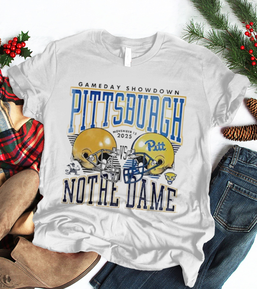 Gameday Showdown Pitt Panthers Football Vs Notre Dame Fighting Irish November 15th 2025 T-Shirt