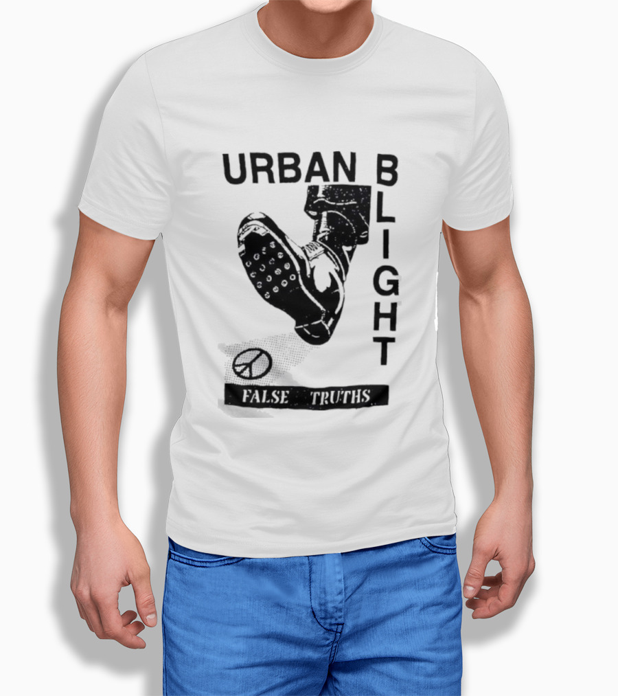 Urban Blight Boot False Truths Stars Sneaker Kick T-Shirt