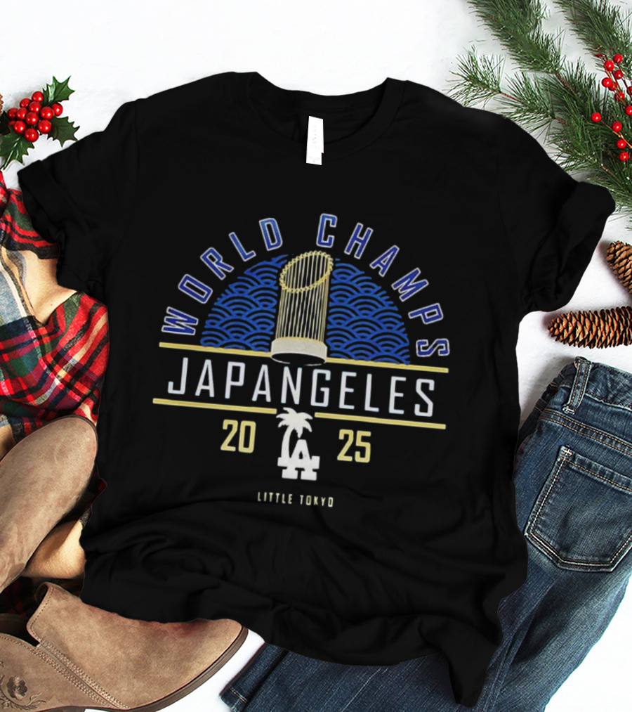 Japangeles World Champs 2025 Little Tokyo LA Palm Trophy T-Shirt