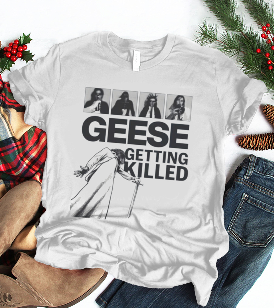 Geese Getting Killed Band Album Cover Style T-Shirt