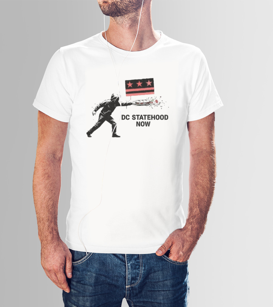 DC Statehood Now Red Stars And Stripes Protest T-Shirt