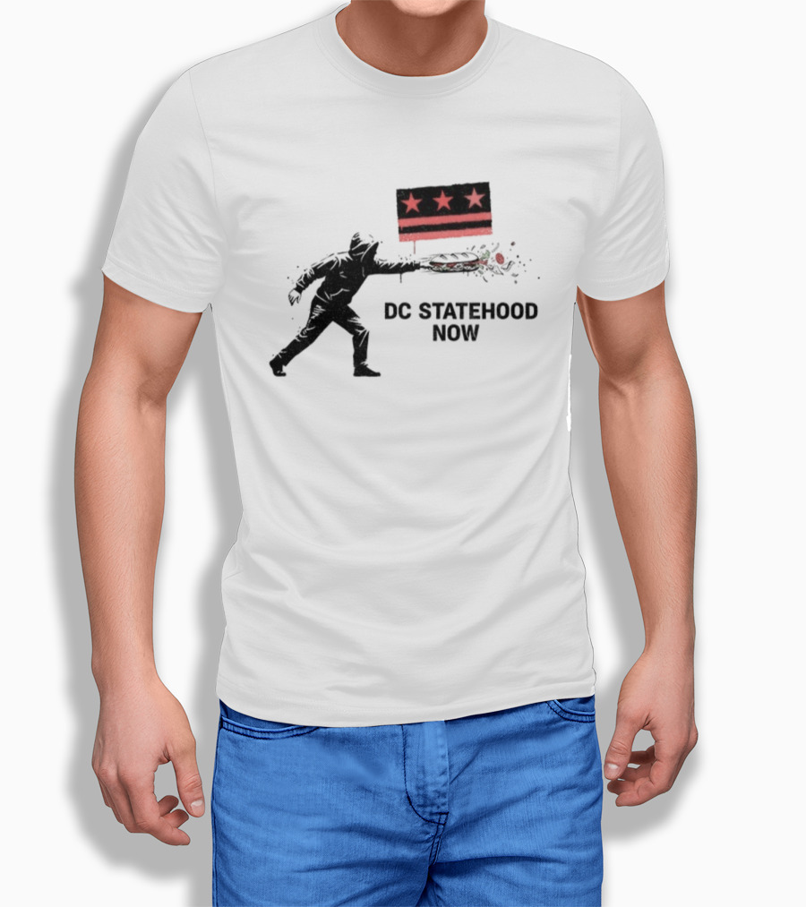 DC Statehood Now Red Stars And Stripes Protest T-Shirt