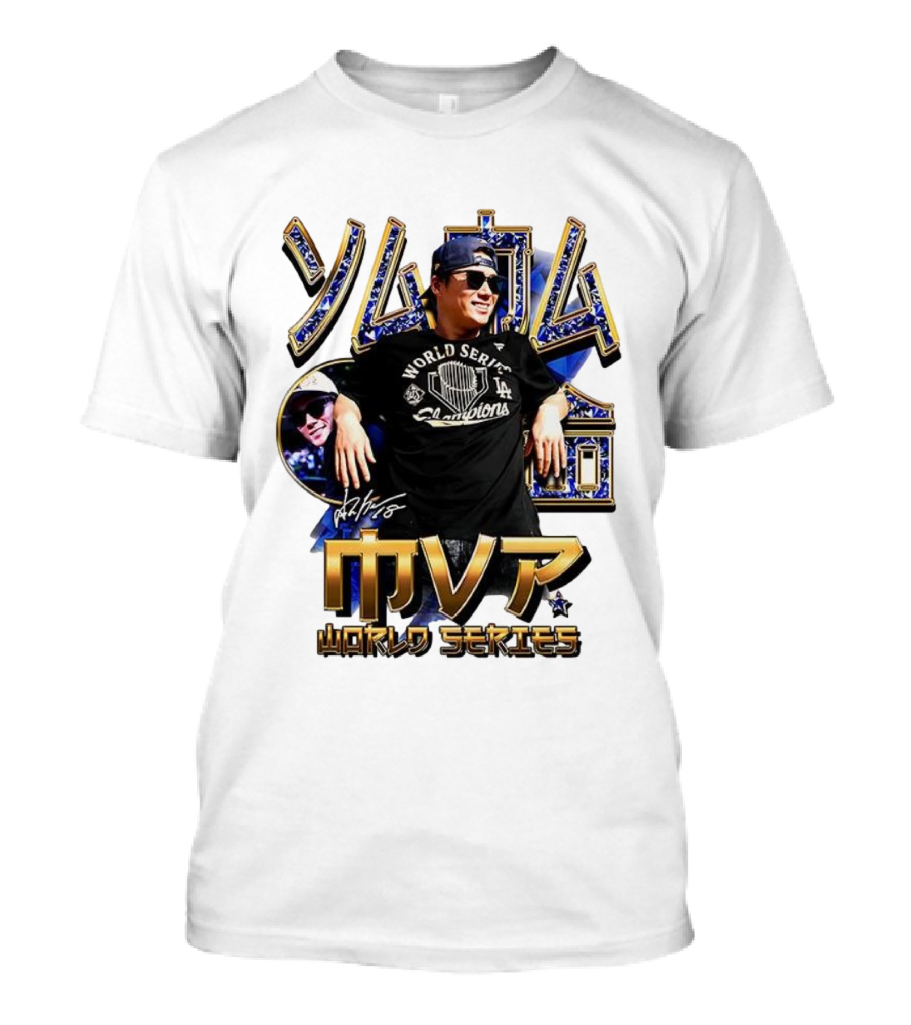 Yamamoto LA Dodgers World Series MVP 2025 Champions Signature T-Shirt