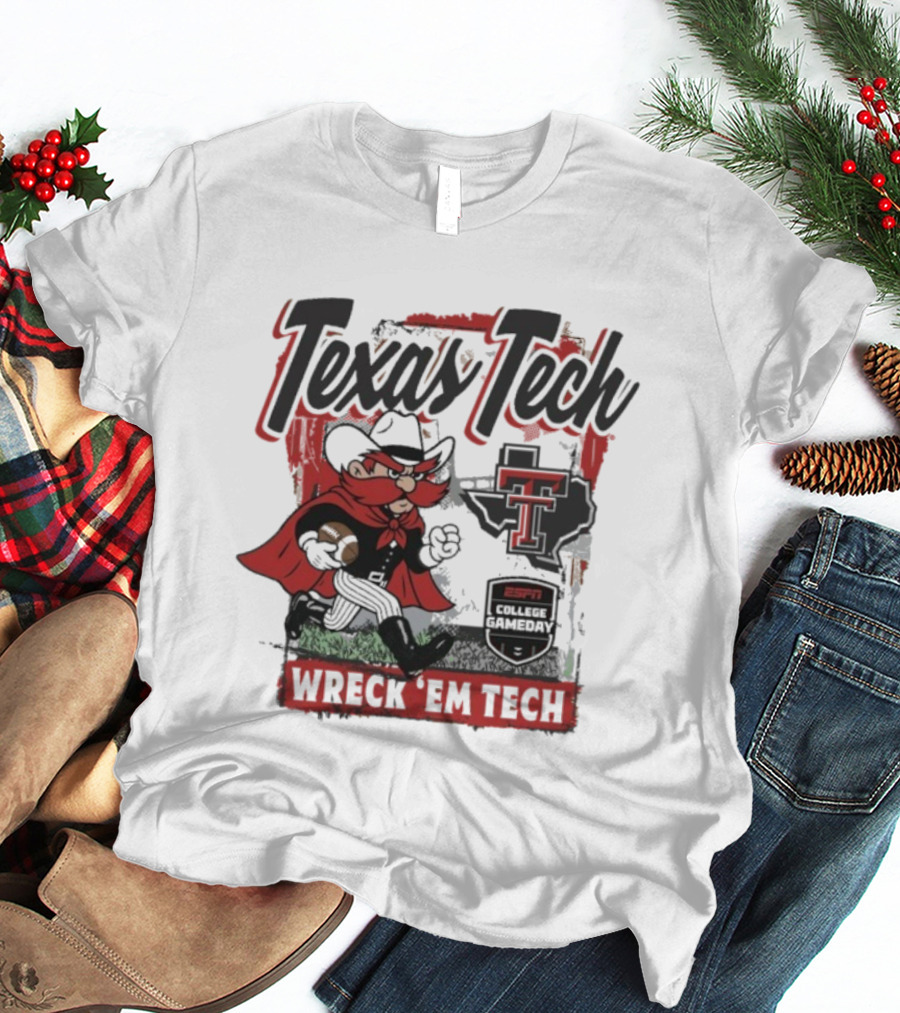 Texas Tech Red Raiders Wreck ‘Em Tech Gameday Mascot ESPN College T-Shirt