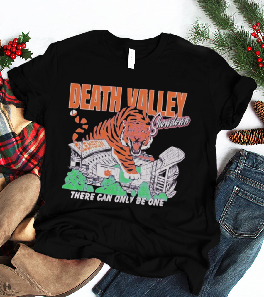 Clemson Tigers Death Valley Showdown There Can Only Be One Memorial Stadium T-Shirt