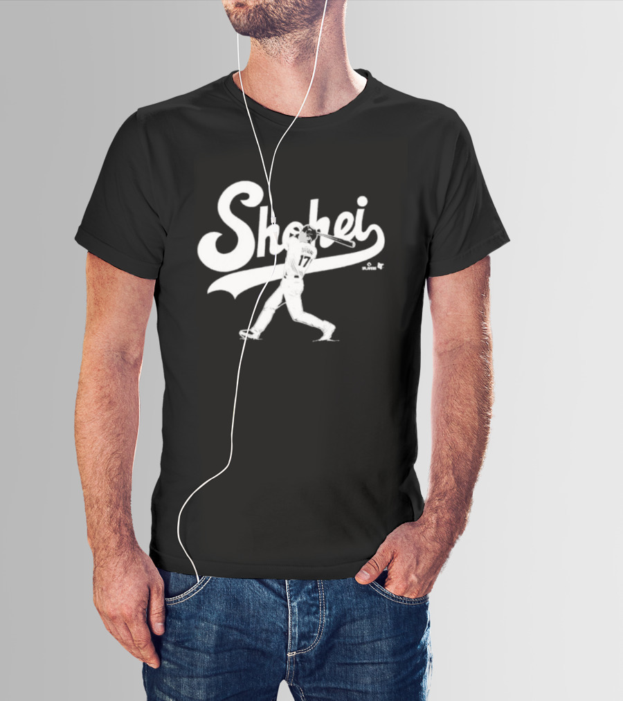 Shohei Ohtani Slugger Swing Baseball Player Action T-Shirt