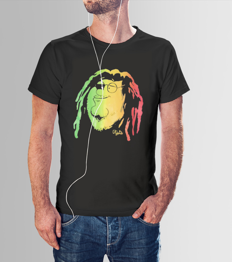 Family Guy Peter Griffin Rasta Colors Bob Marley Style T-Shirt