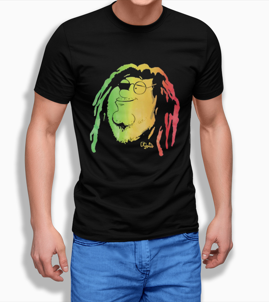 Family Guy Peter Griffin Rasta Colors Bob Marley Style T-Shirt