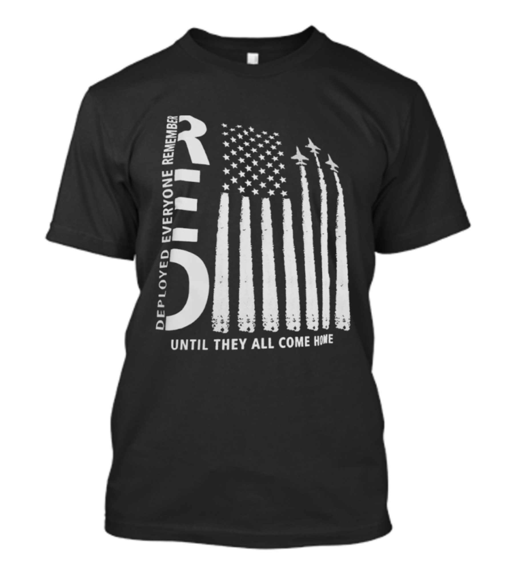 R.E.D. Friday Deployed Everyone Remember Until They All Come Home Flag Design With Jets T-Shirt