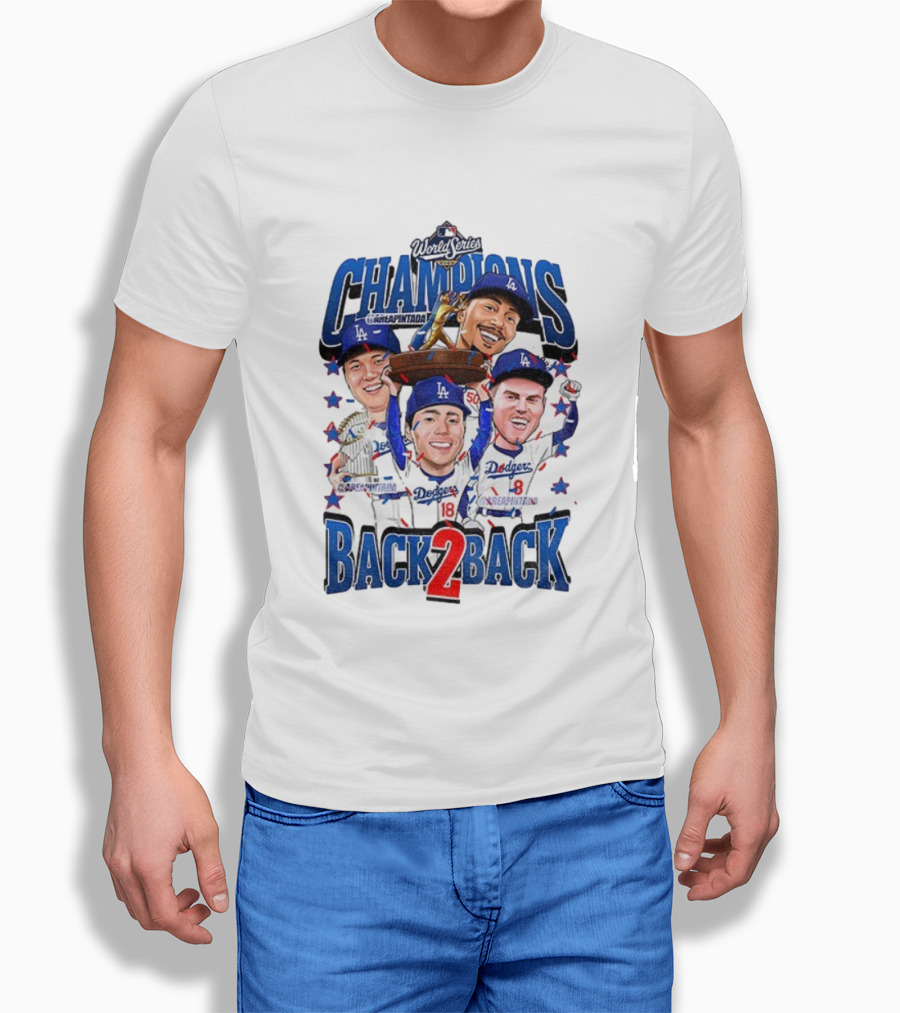 Los Angeles Dodgers World Series Champions Back 2 Back MLB Baseball 2025 T-Shirt
