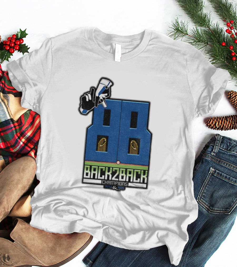 Back 2 Back Champions 2024 2025 MLB World Series Athlete Dodgers T-Shirt