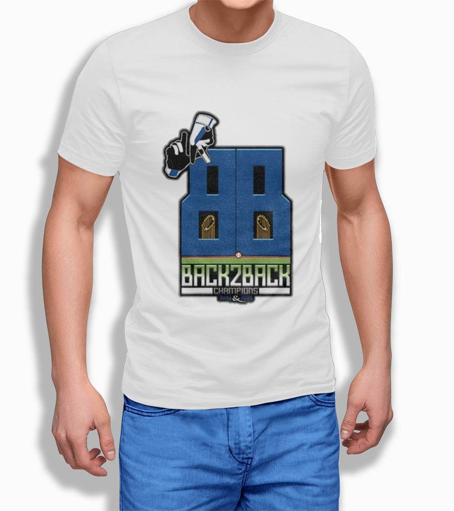 Back 2 Back Champions 2024 2025 MLB World Series Athlete Dodgers T-Shirt