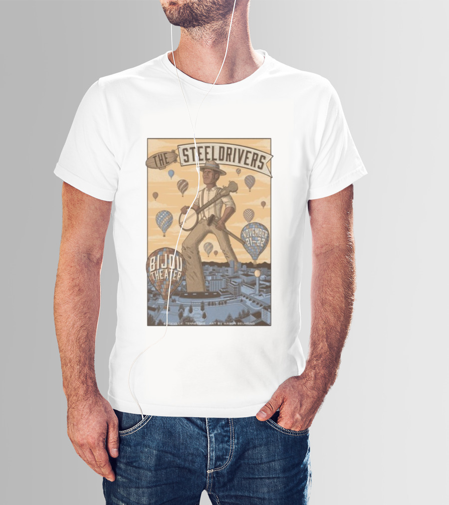 The SteelDrivers Bijou Theater Knoxville November 21-22 2025 Concert T-Shirt
