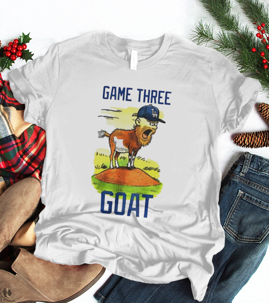 Game Three Goat Los Angeles Dodgers MLB Baseball World Series 2025 T-Shirt