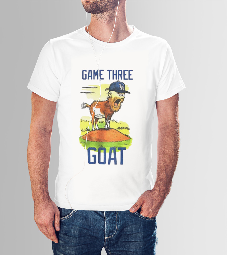 Game Three Goat Los Angeles Dodgers MLB Baseball World Series 2025 T-Shirt