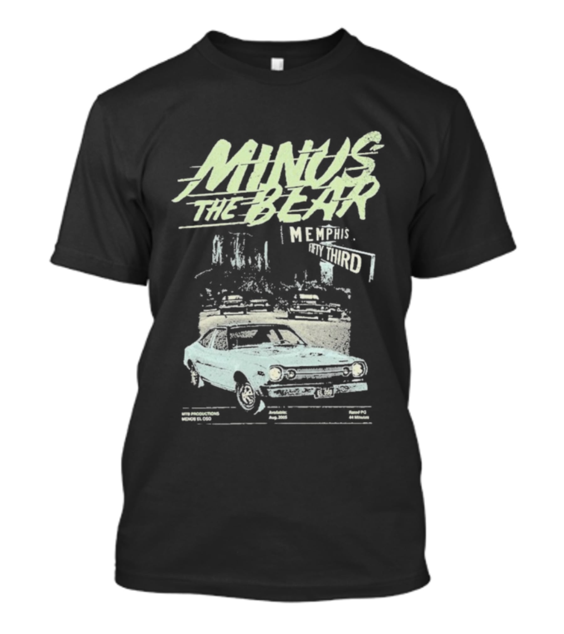 Minus The Bear Memphis & 53rd Vintage Car Illustration T-Shirt
