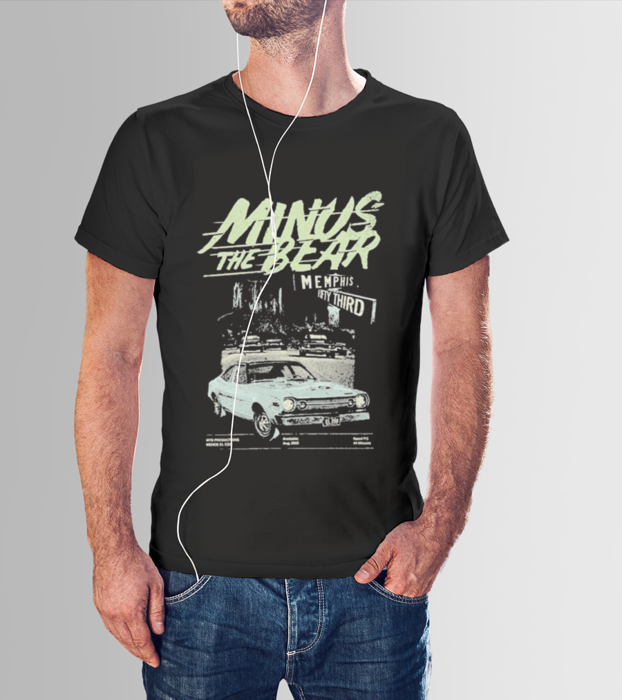 Minus The Bear Memphis & 53rd Vintage Car Illustration T-Shirt