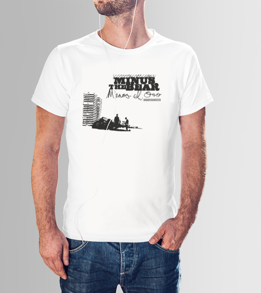 Minus The Bear Menos El Oso Skyline Urban Scene T-Shirt