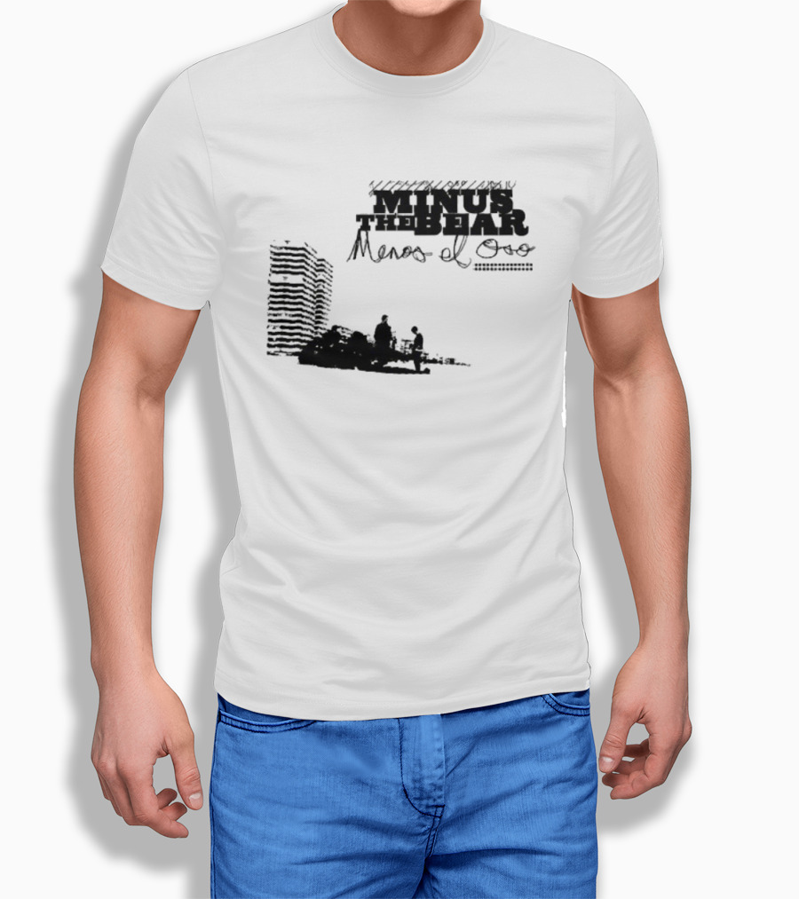 Minus The Bear Menos El Oso Skyline Urban Scene T-Shirt