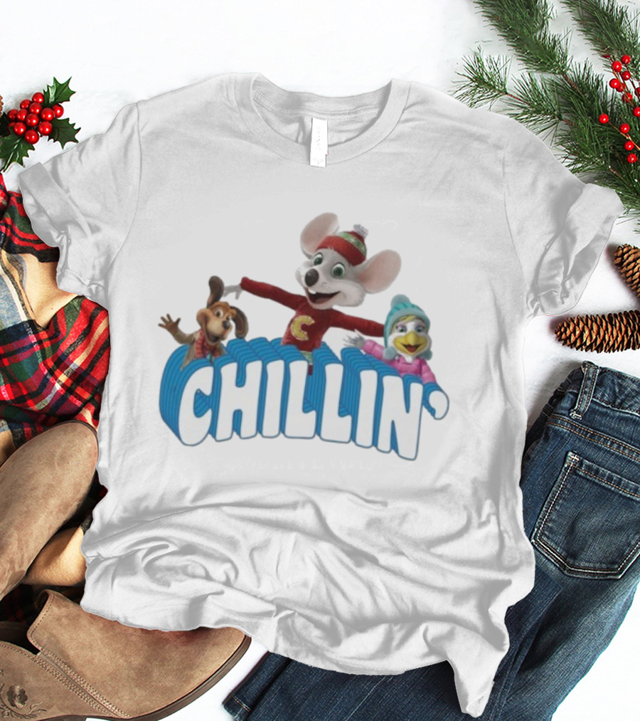 Chuck E Cheese Chillin’ Winter Fun Characters T-Shirt