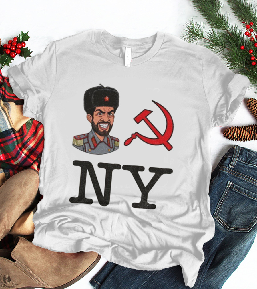 NY Communist Party Zohran Mamdani Imagery With Hammer And Sickle T-Shirt