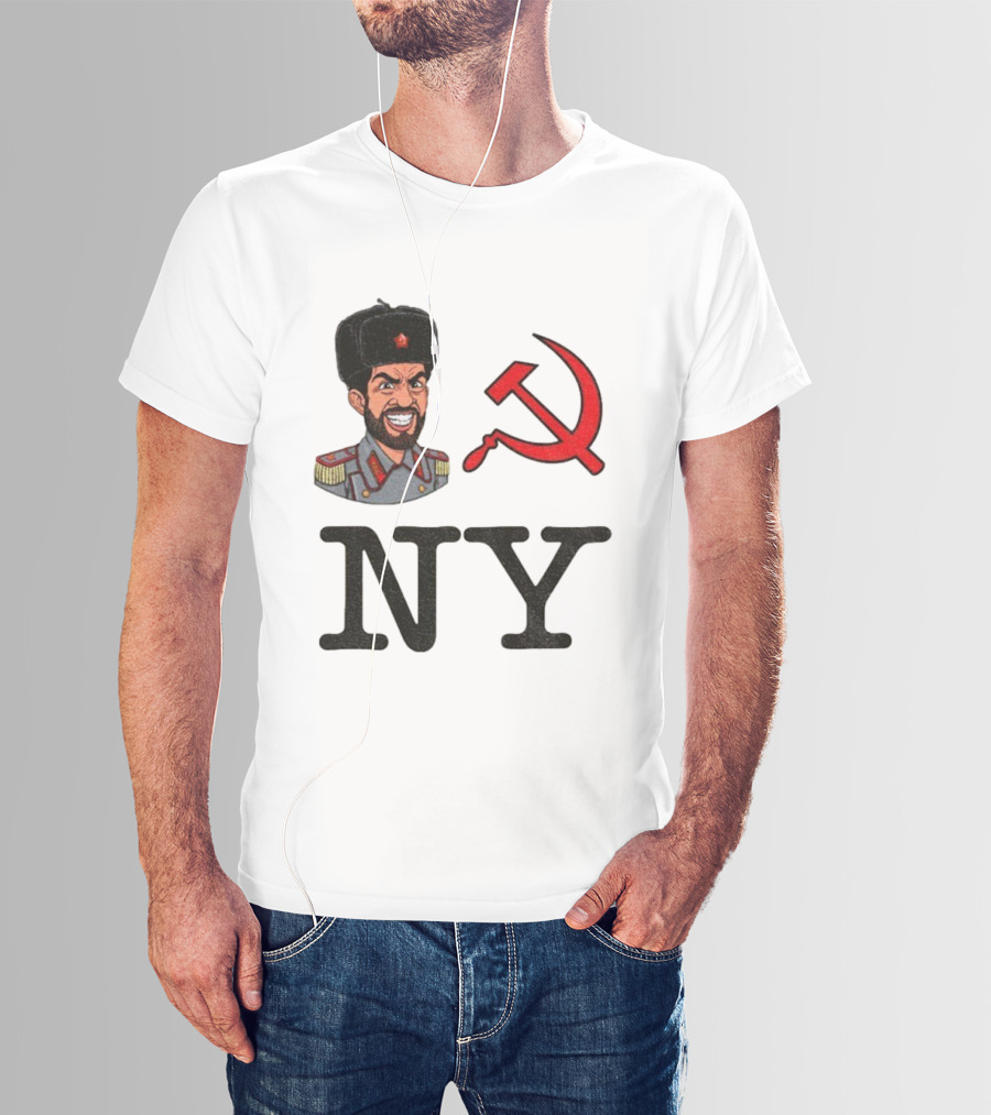 NY Communist Party Zohran Mamdani Imagery With Hammer And Sickle T-Shirt