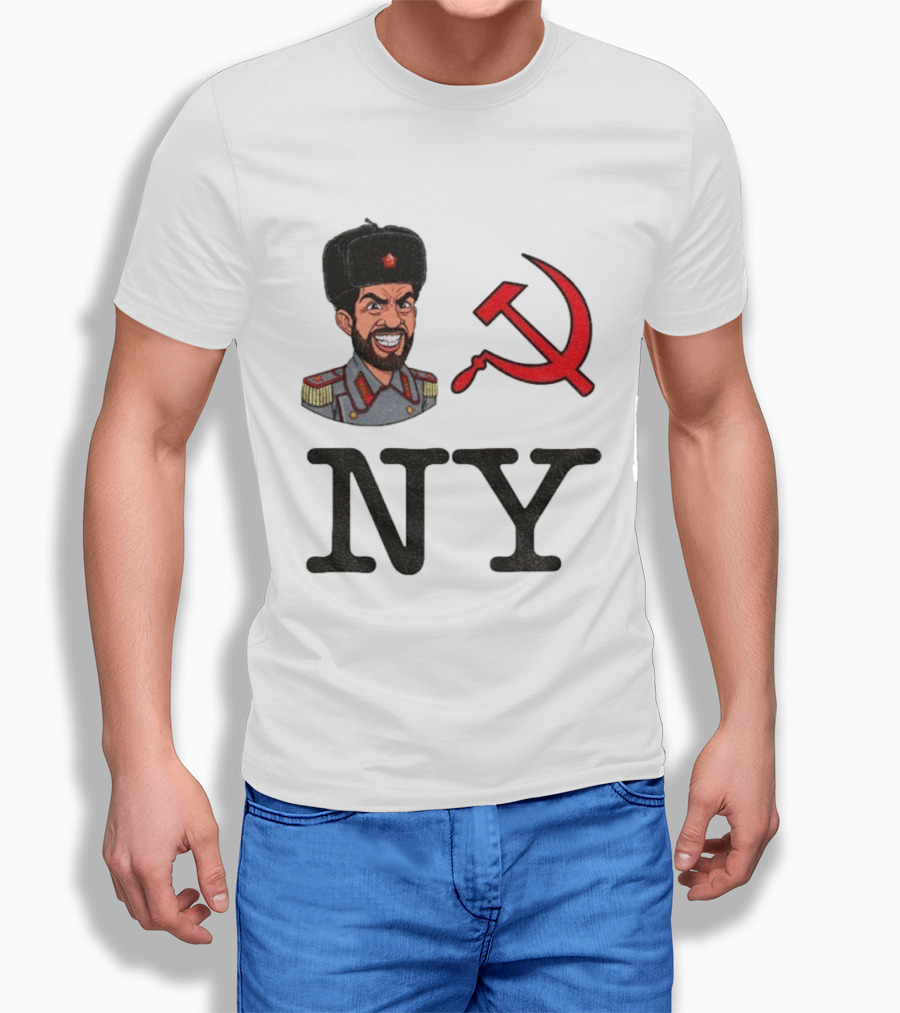 NY Communist Party Zohran Mamdani Imagery With Hammer And Sickle T-Shirt