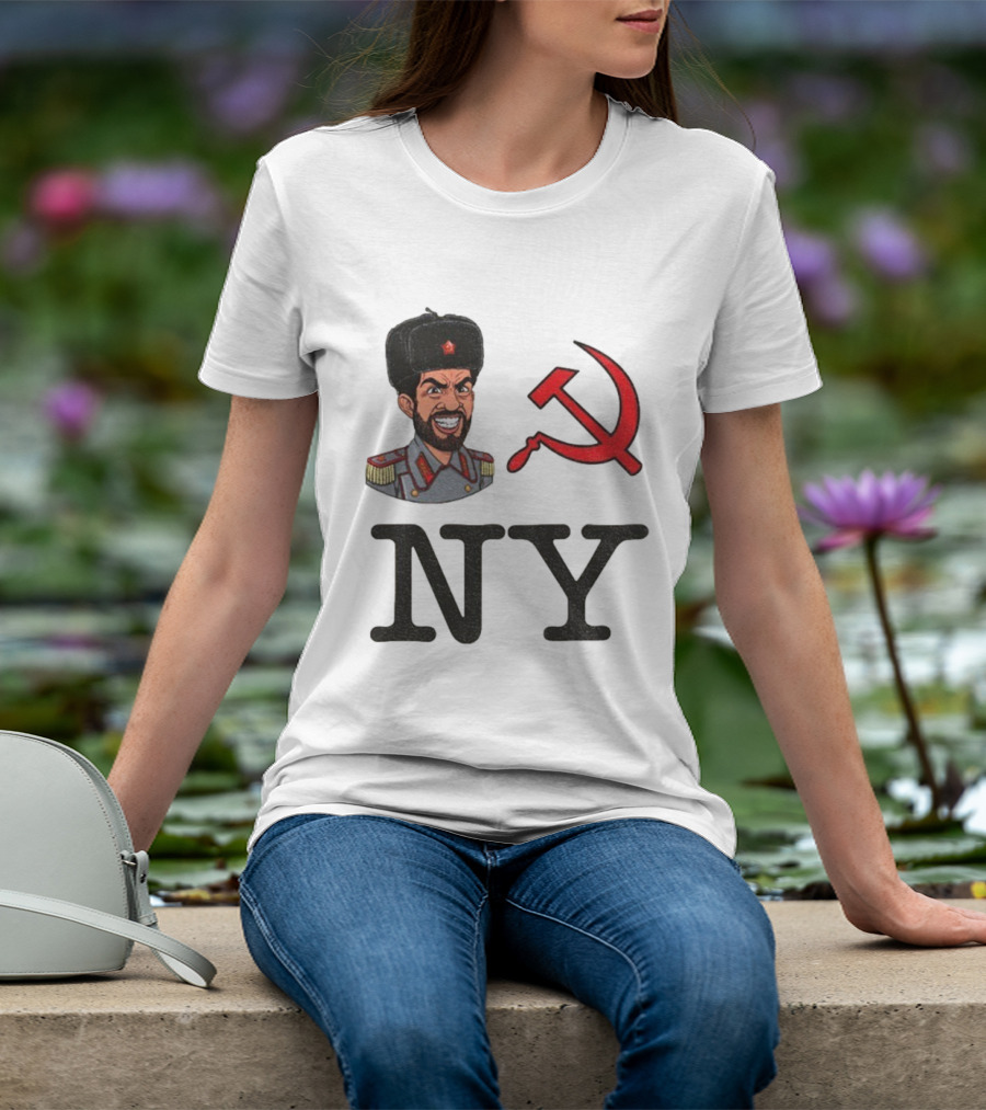 NY Communist Party Zohran Mamdani Imagery With Hammer And Sickle T-Shirt