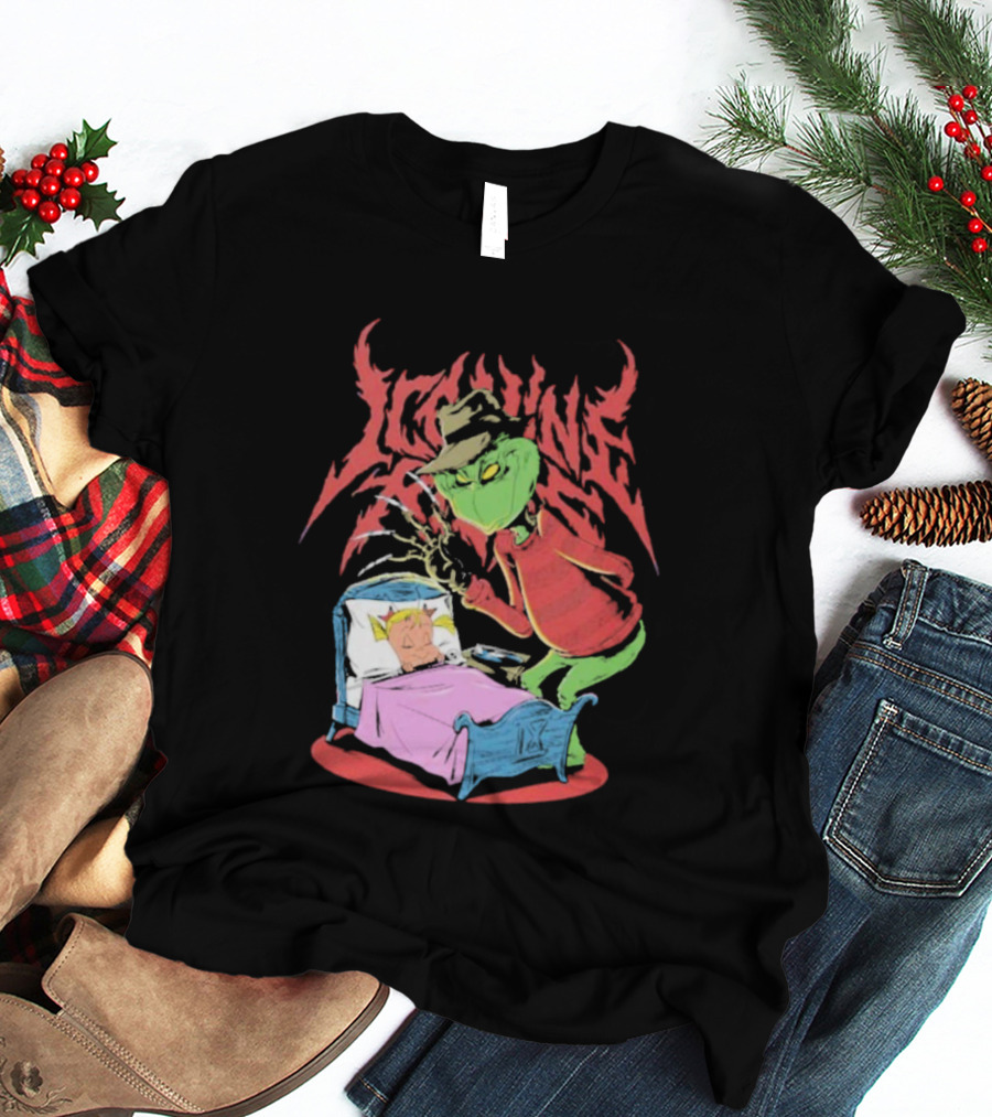 Ice Nine Kills Horror Christmas Crossover With The Grinch And Freddy Krueger T-Shirt