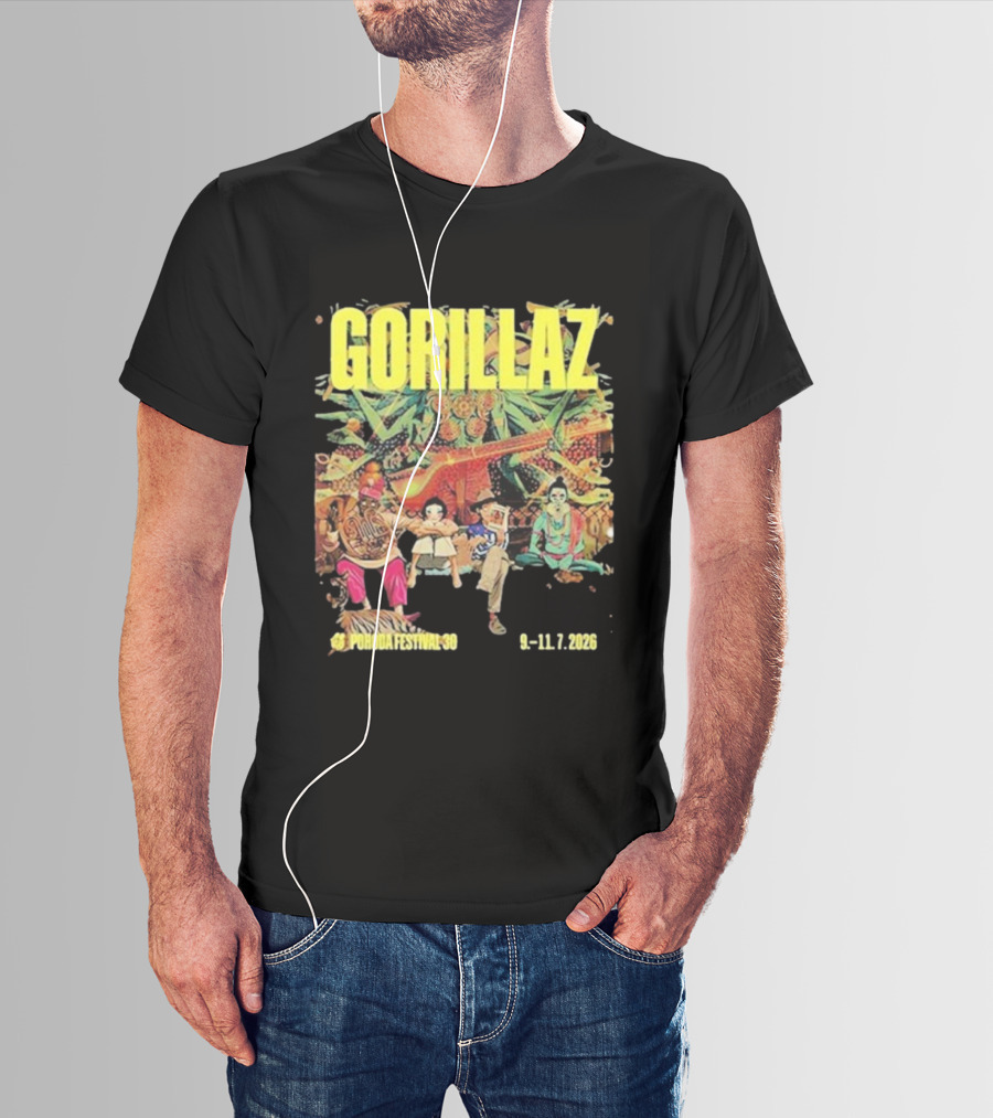 Gorillaz Pohoda Festival July 9-11 2026 Vibrant Music Artistry T-Shirt