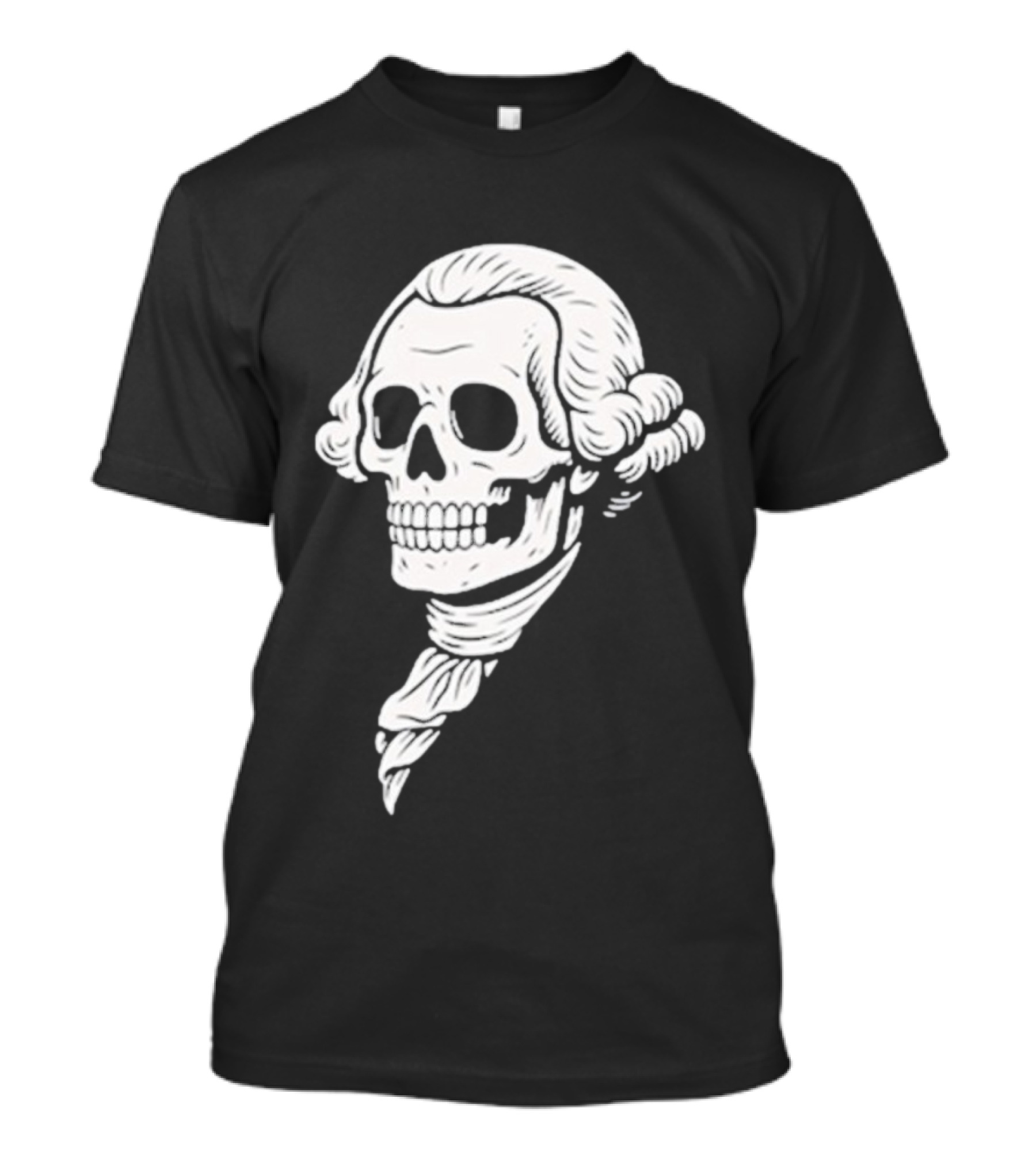 Poor Richard Monogram Skull Wig Icon T-Shirt
