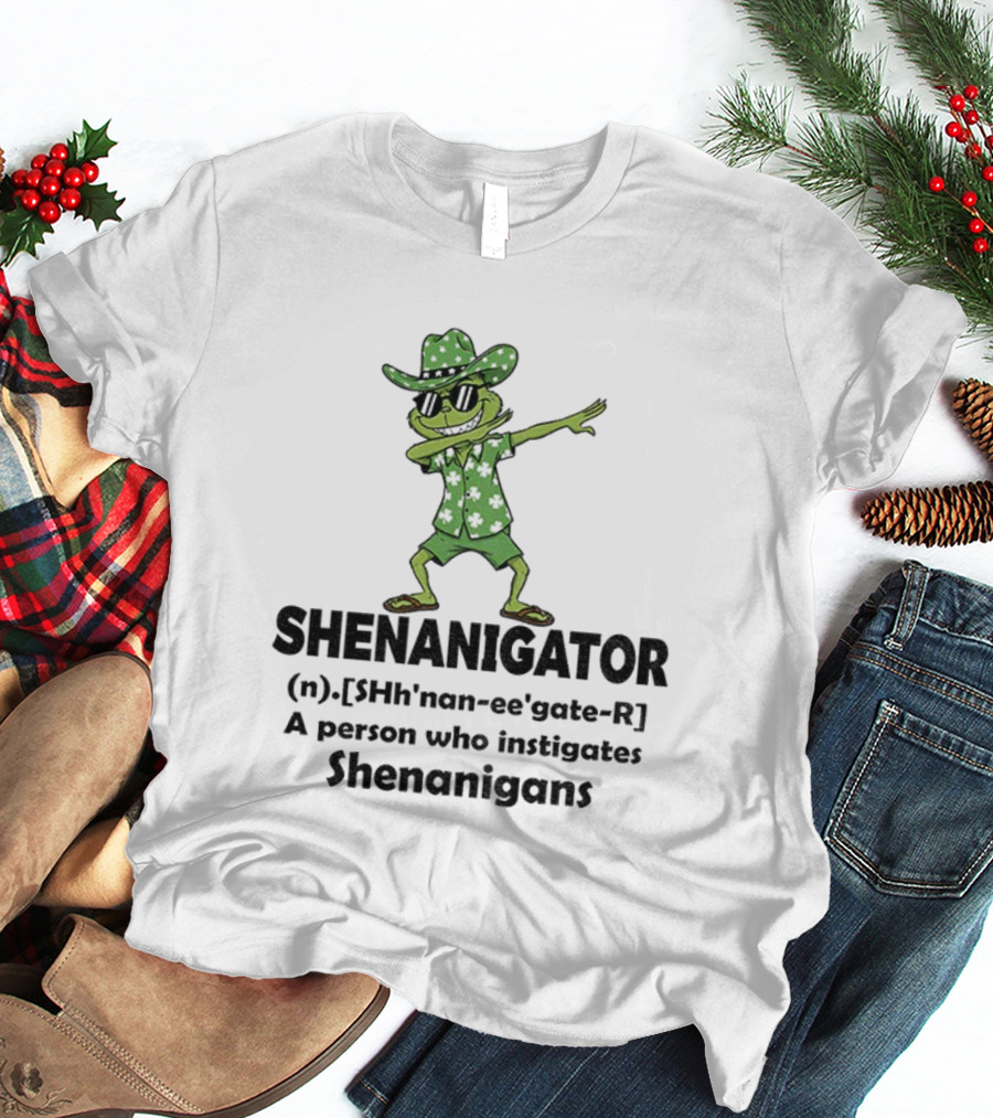 Grinch Shenanigator Definition Person Instigates Christmas Shenanigans T-Shirt