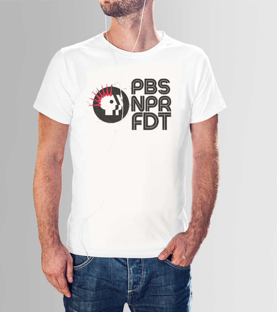 PBS NPR FDT Punk Style Political Statement T-Shirt