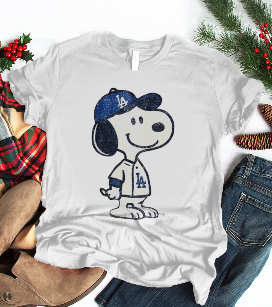 Snoopy Los Angeles Dodgers MLB Baseball Player World Series 2025 T-Shirt