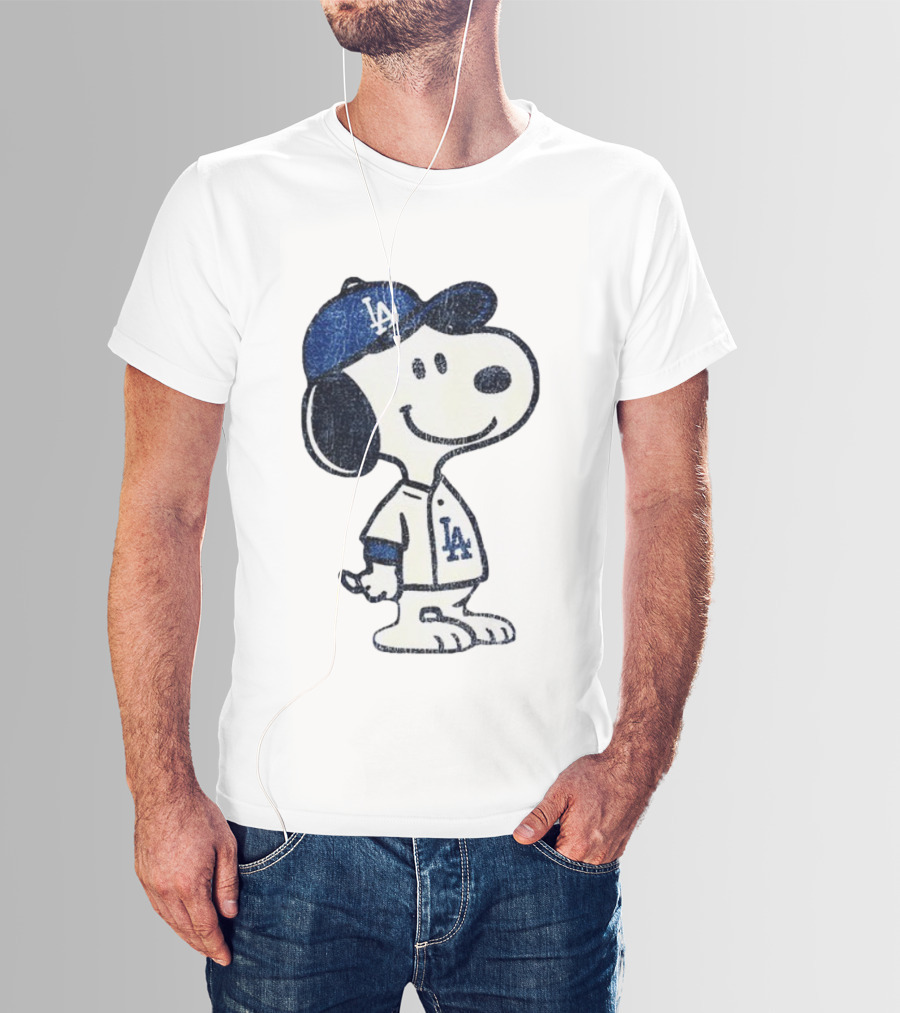 Snoopy Los Angeles Dodgers MLB Baseball Player World Series 2025 T-Shirt